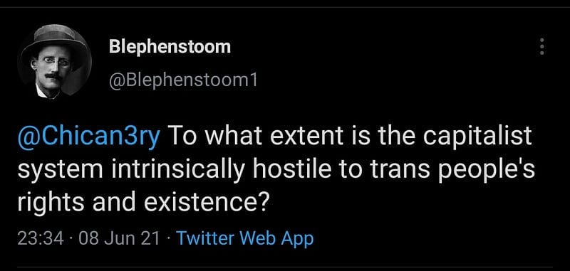 Question: To what extent is the capitalist system intrinsically hostile to trans people’s rights…